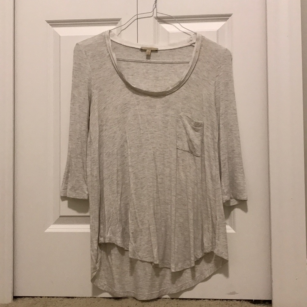 GUC XS grey soft Anthropologie 3/4 sleeve tshirt